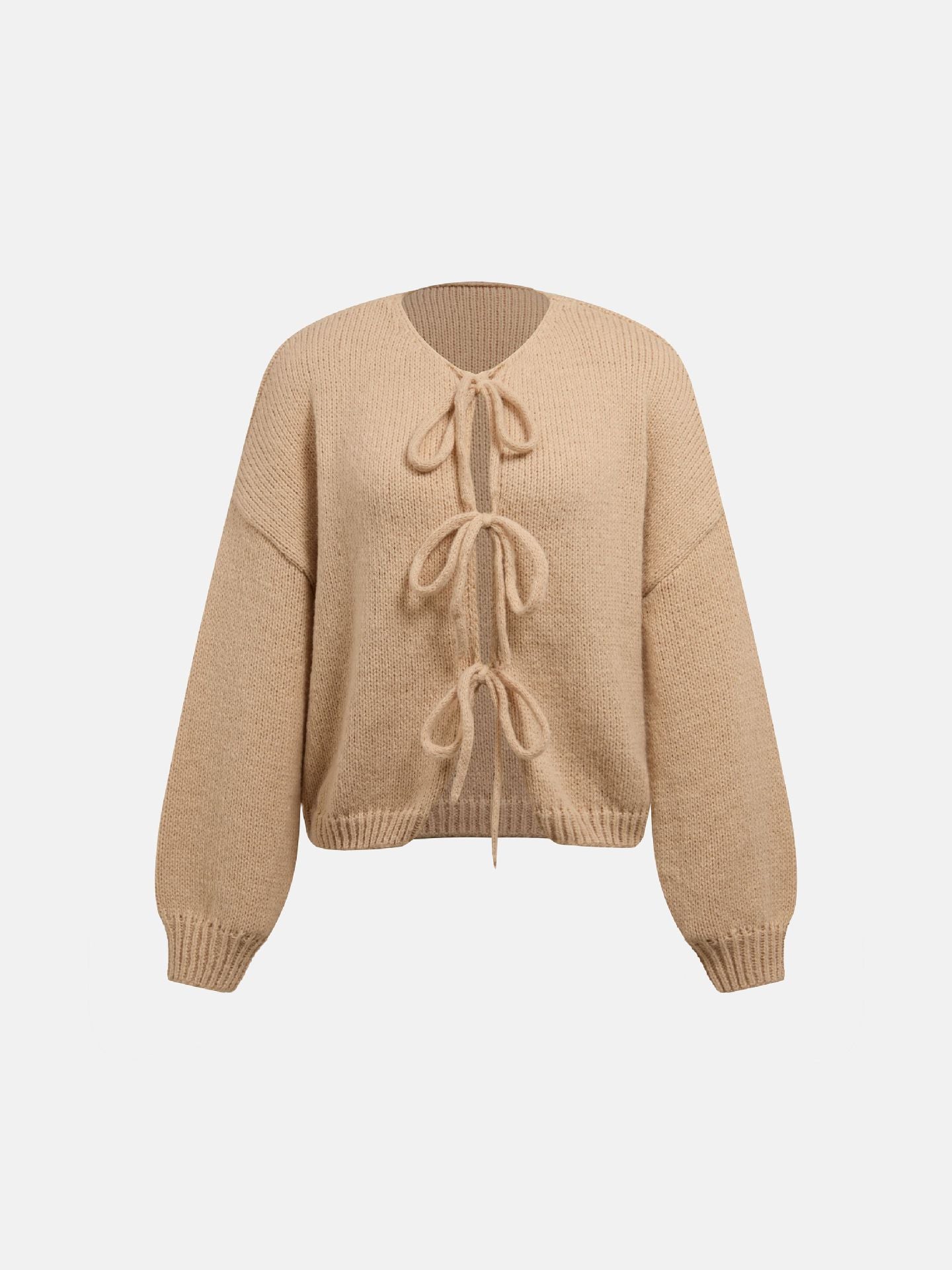 TILDA – Strickjacke mit Schleifendetails